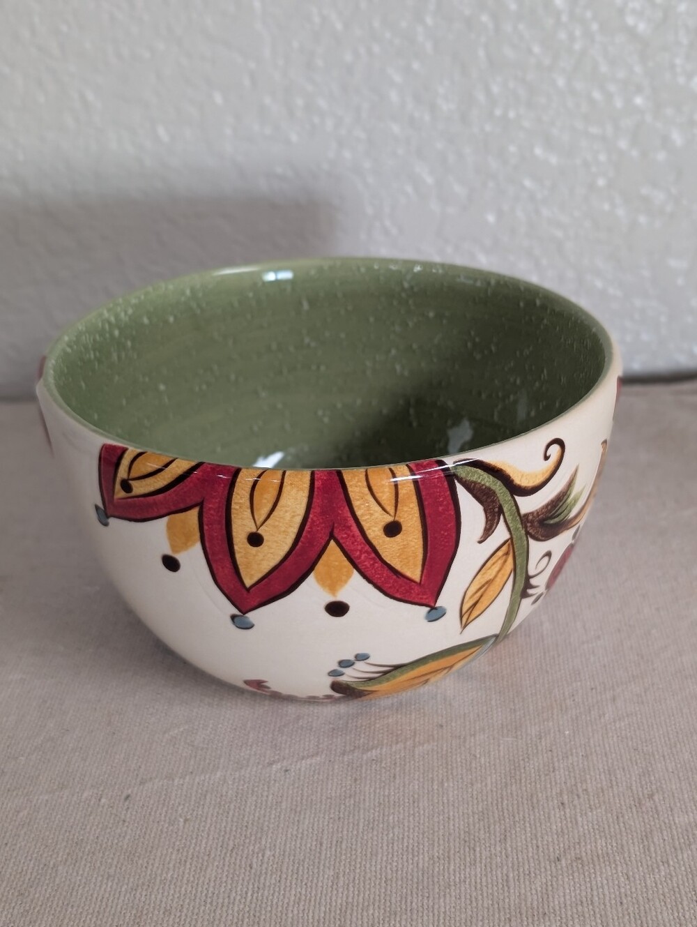 Pier 1 Imports Carynthum Hand Painted Earthenware Soup/Cereal Bowl 6" Retired